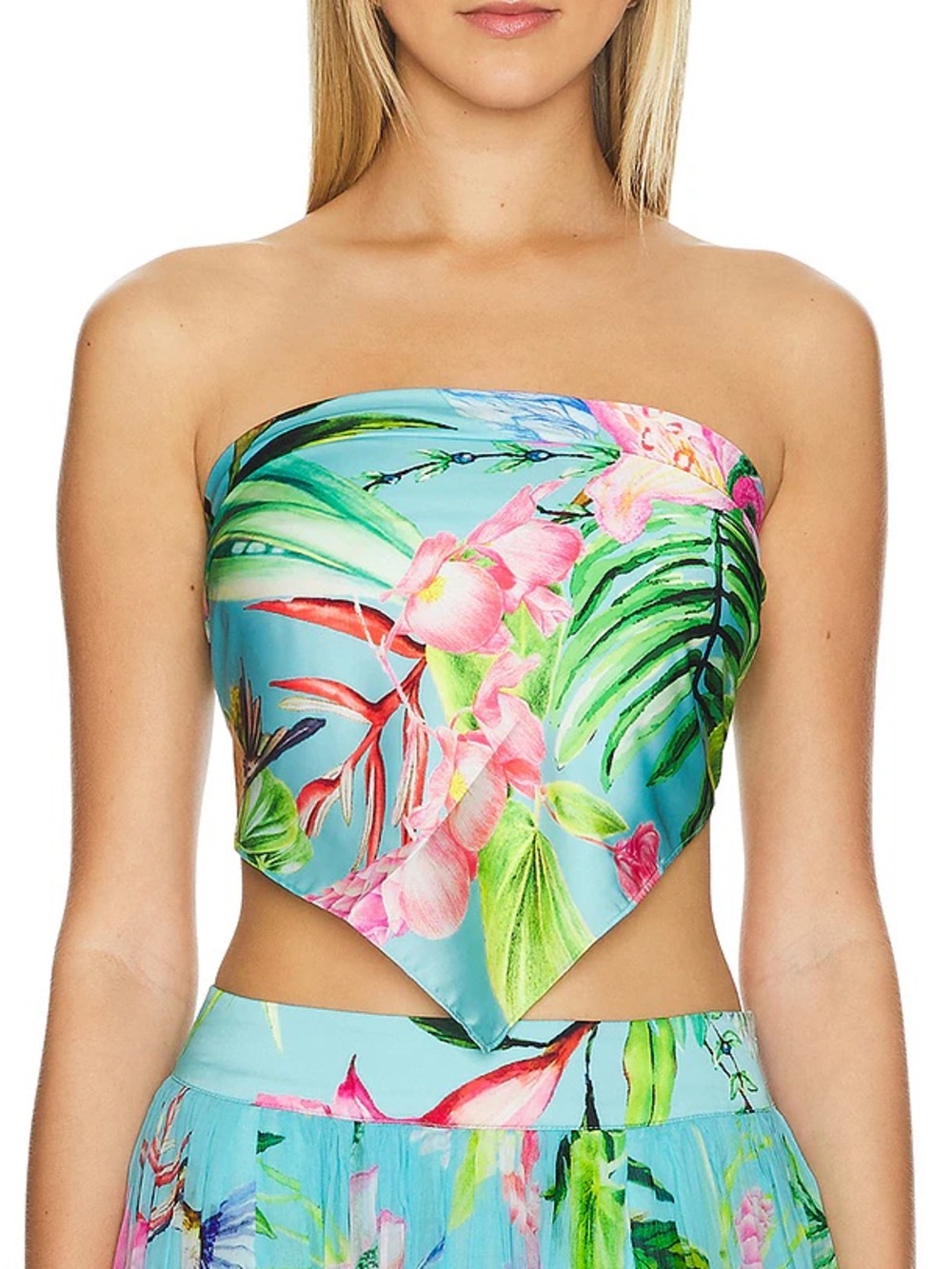 ROCOCO SAND Scarf Top in Turquoise
